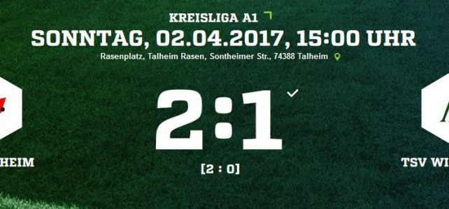 Herren1: TSV Talheim – TSV Willsbach 2:1: TSV Talheim verpasst mehrfach die Vorentscheidung Herren1: TSV Talheim – TSV Willsbach 2:1: TSV Talheim verpasst mehrfach die Vorentscheidung